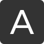 White letters on black background